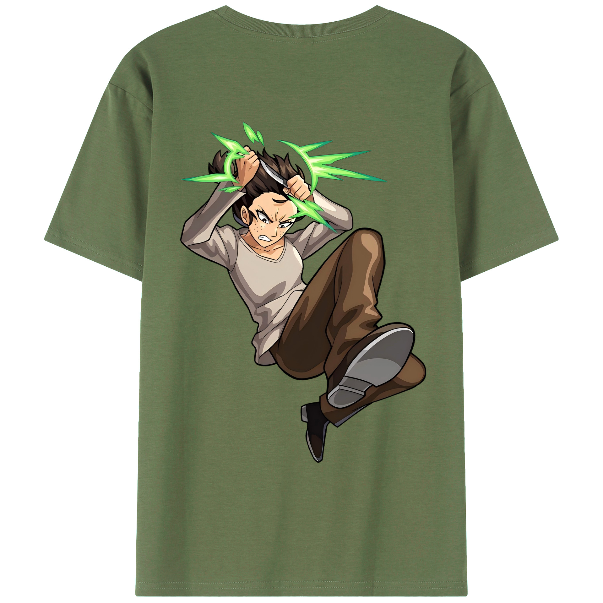 （画像用） 進撃の巨人 Attack on Titan 綿100％ メンズ半袖Tシャツ（バックプリント） 通気性